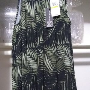 Cable and Gauge Sleeveless Halter Racerback floral